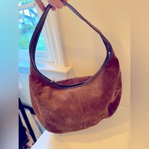 Coach suede Ergo Hobo dark brown handbag. Vintage. Very good condition.